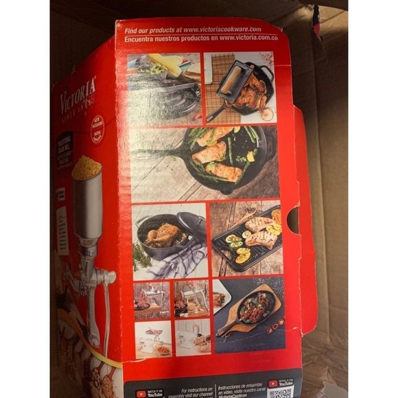 Victoria Manual High Hopper Grain Grinder, Silver Red Molino - Picture 5 of 7